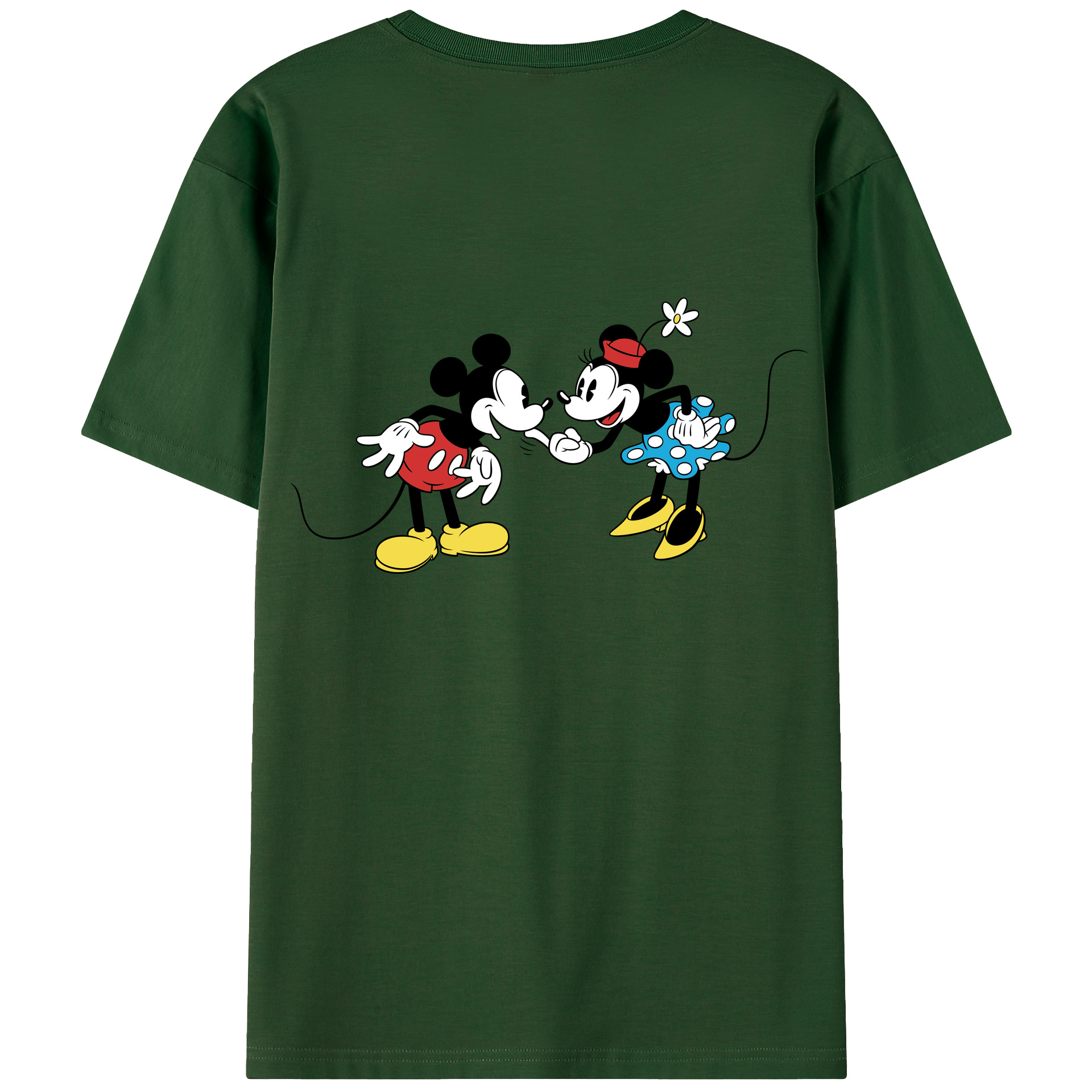（画像用） ミッキーマウス Mickey Mouse 綿100％半袖Tシャツ（背面プリント）